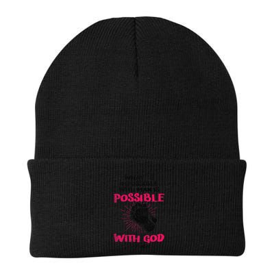 WhatS Impossible With Man Is Possible With God Christian Beanie