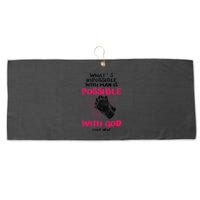 WhatS Impossible With Man Is Possible With God Christian Large Microfiber Waffle Golf Towel