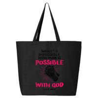 WhatS Impossible With Man Is Possible With God Christian 25L Jumbo Tote