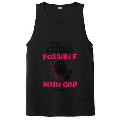 WhatS Impossible With Man Is Possible With God Christian PosiCharge Competitor Tank