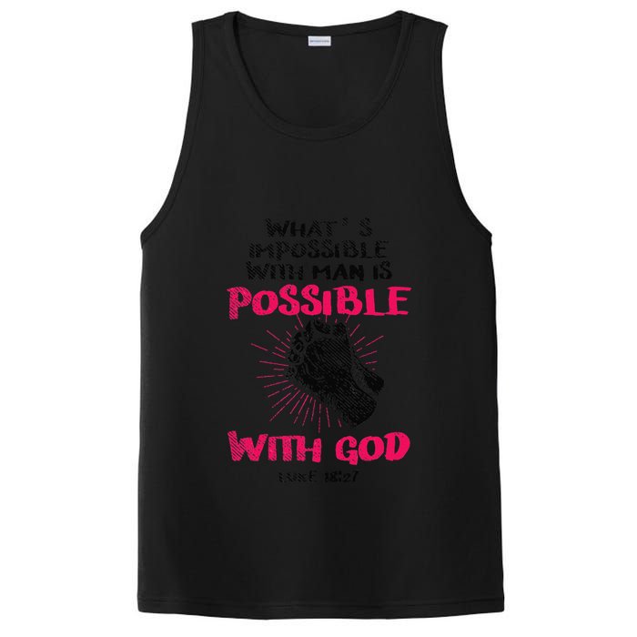 WhatS Impossible With Man Is Possible With God Christian PosiCharge Competitor Tank