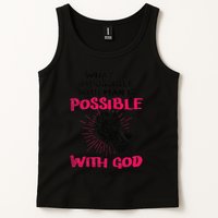 WhatS Impossible With Man Is Possible With God Christian Tank Top