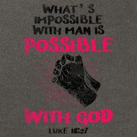 WhatS Impossible With Man Is Possible With God Christian Cotton Canvas Backpack