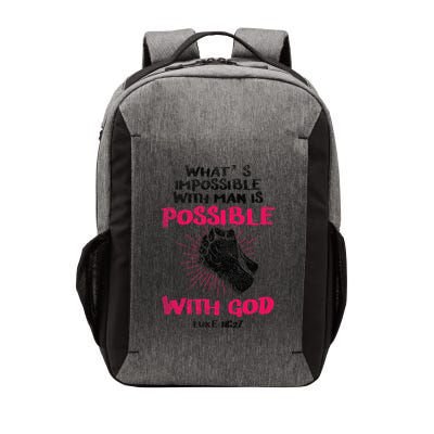 WhatS Impossible With Man Is Possible With God Christian Vector Backpack