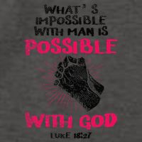 WhatS Impossible With Man Is Possible With God Christian Vector Backpack
