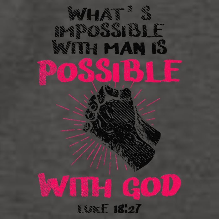 WhatS Impossible With Man Is Possible With God Christian Vector Backpack