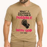 WhatS Impossible With Man Is Possible With God Christian Performance Shirt