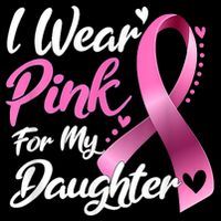 Woman I Wear Pink For My Daughter Breast Cancer Awareness Bucket Hat