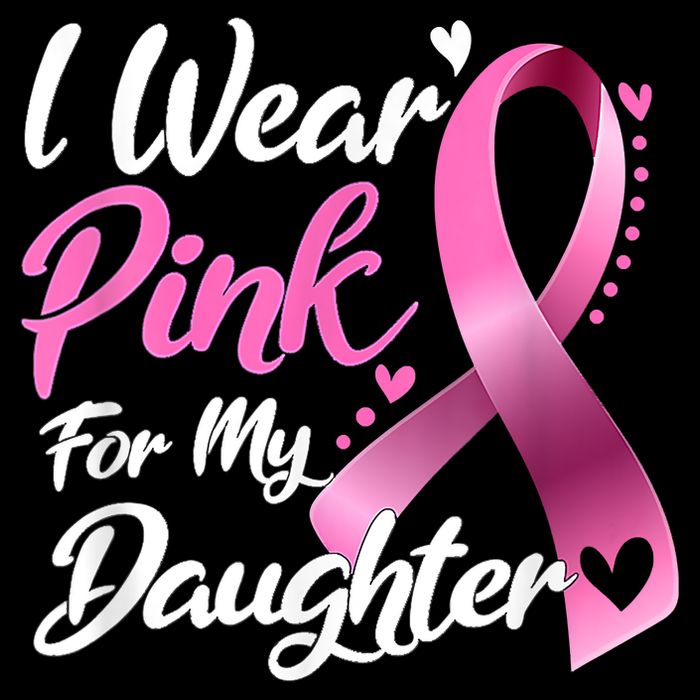 Woman I Wear Pink For My Daughter Breast Cancer Awareness Bucket Hat