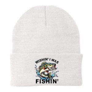 Wishin I Was Fishin For Bass Lover Design Knit Cap Winter Beanie