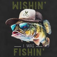 Wishin I Was Fishin Fishing Gift Beanie