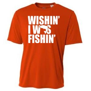 Wishin I Was Fishin Cooling Performance Crew T-Shirt