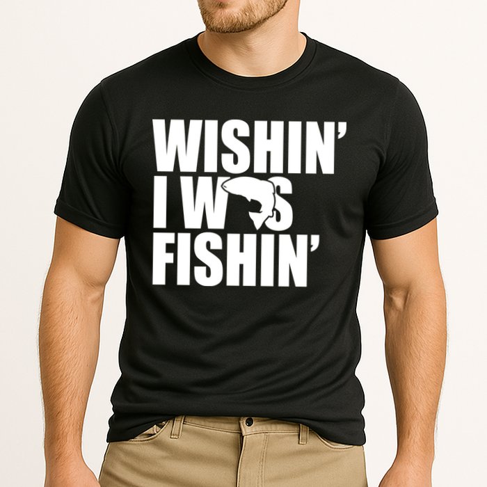 Wishin I Was Fishin Cooling Performance Crew T-Shirt