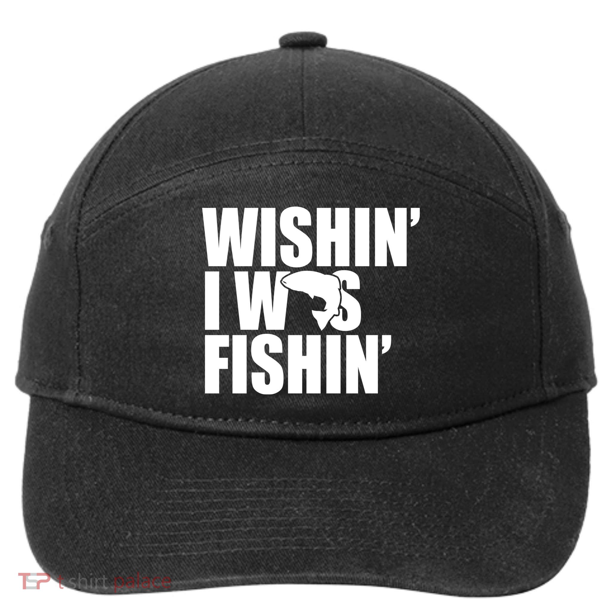 Wishin I Was Fishin 7-Panel Snapback Hat