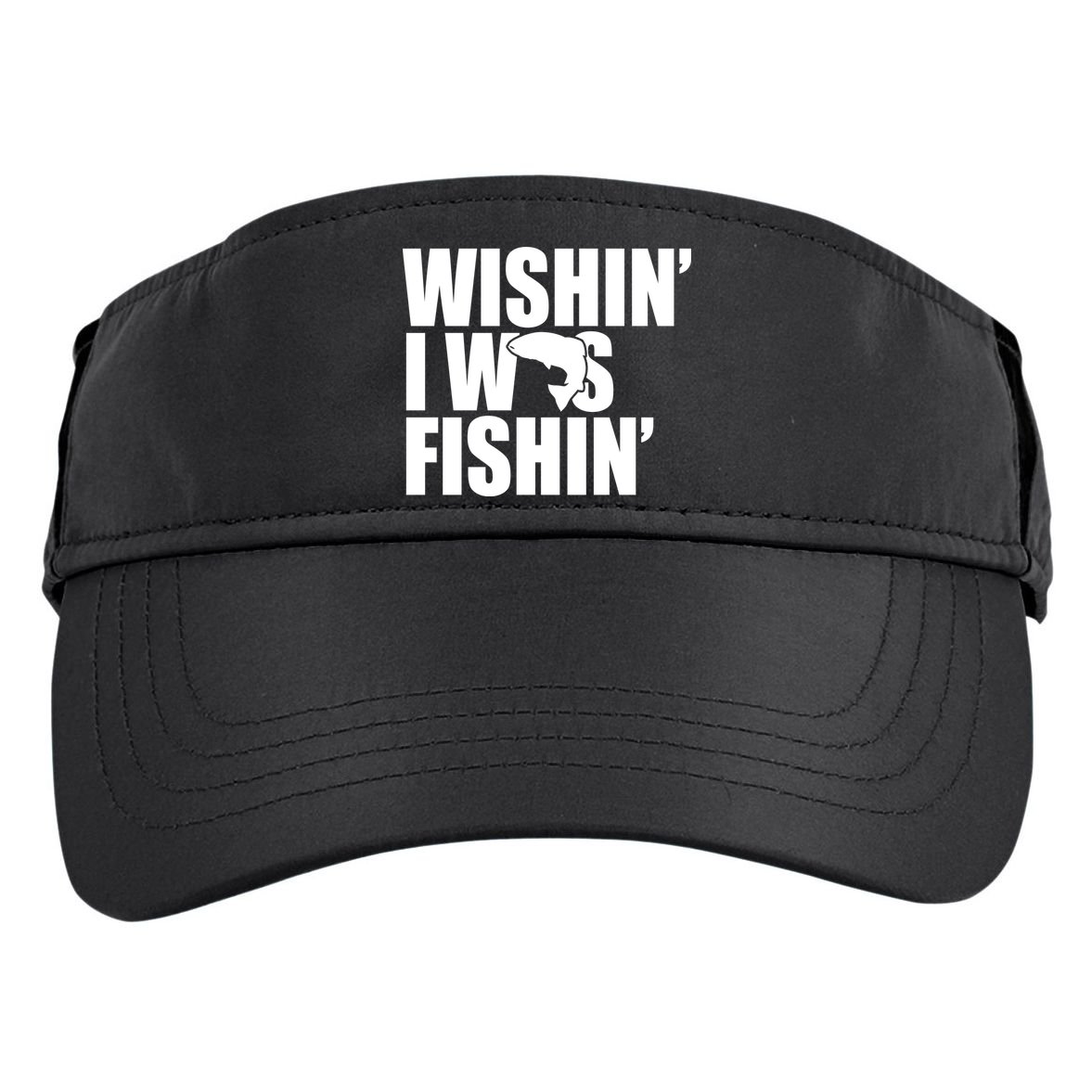 Wishin I Was Fishin Adult Drive Performance Visor