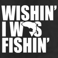 Wishin I Was Fishin Golf Towel