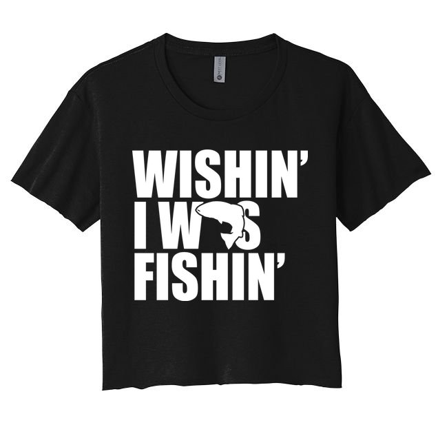 Wishin I Was Fishin Crop Top