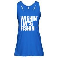 Wishin I Was Fishin Ladies Essential Flowy Tank