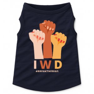 Womens International Women's Day Break The Bias Gender Equality Doggie Tank