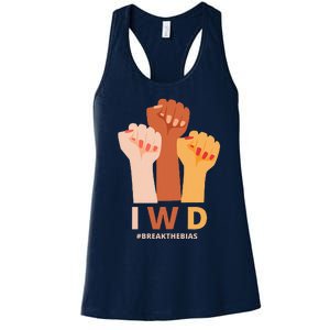 Womens International Women's Day Break The Bias Gender Equality Women's Racerback Tank