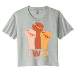 Womens International Women's Day Break The Bias Gender Equality Women's Crop Top Tee