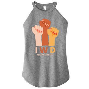 Womens International Women's Day Break The Bias Gender Equality Women's Perfect Tri Rocker Tank