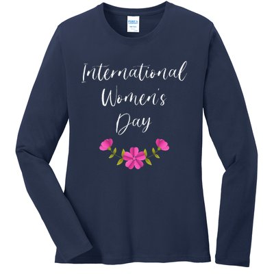 Womens International Women's Day Cool Queen Princess Family Lover Ladies Long Sleeve Shirt