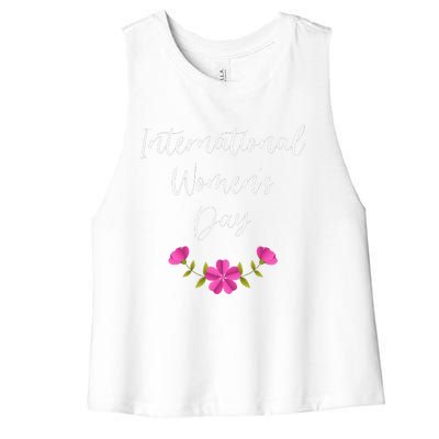 Womens International Women's Day Cool Queen Princess Family Lover Women's Racerback Cropped Tank