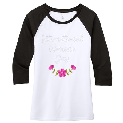 Womens International Women's Day Cool Queen Princess Family Lover Women's Tri-Blend 3/4-Sleeve Raglan Shirt