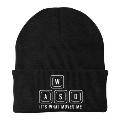 WASD It's What Moves Me Funny PC Gamer Computer Nerd Knit Cap Winter Beanie