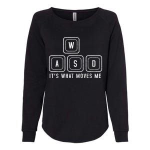 WASD It's What Moves Me Funny PC Gamer Computer Nerd Womens California Wash Sweatshirt