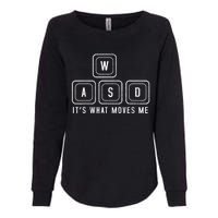 WASD It's What Moves Me Funny PC Gamer Computer Nerd Womens California Wash Sweatshirt