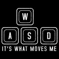 WASD It's What Moves Me Funny PC Gamer Computer Nerd Baby Bodysuit