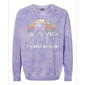 Wasd ItS What Moves Me Funny Pc Gamer Computer Nerd Gift Colorblast Crewneck Sweatshirt