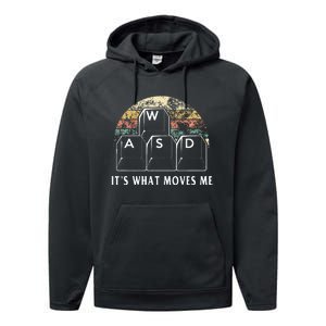 Wasd ItS What Moves Me Funny Pc Gamer Computer Nerd Gift Performance Fleece Hoodie