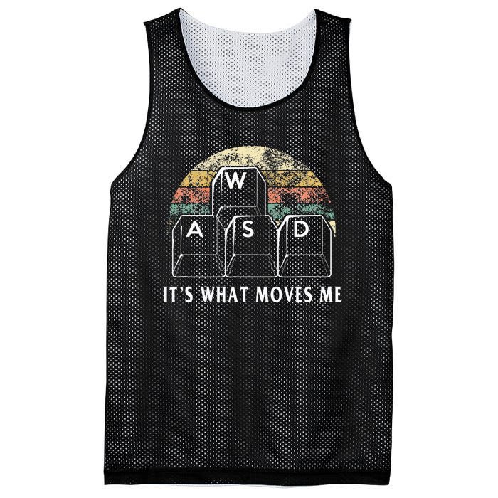 Wasd ItS What Moves Me Funny Pc Gamer Computer Nerd Gift Mesh Reversible Basketball Jersey Tank