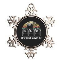 Wasd ItS What Moves Me Funny Pc Gamer Computer Nerd Gift Metallic Star Ornament