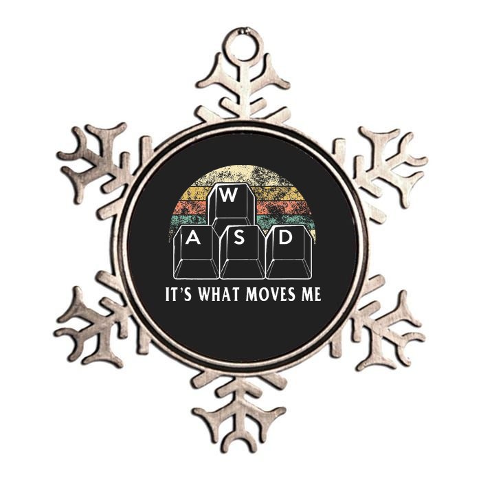 Wasd ItS What Moves Me Funny Pc Gamer Computer Nerd Gift Metallic Star Ornament