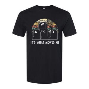 Wasd ItS What Moves Me Funny Pc Gamer Computer Nerd Gift Softstyle CVC T-Shirt