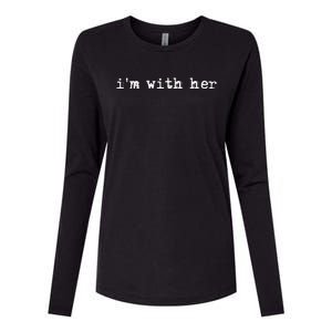 Women IM With Her Gift Womens Cotton Relaxed Long Sleeve T-Shirt