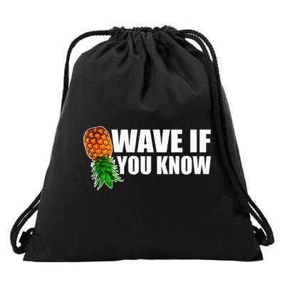 Wave If You Know. Upside Down Pineapple Drawstring Bag