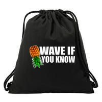 Wave If You Know. Upside Down Pineapple Drawstring Bag