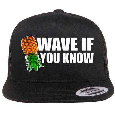 Wave If You Know. Upside Down Pineapple Flat Bill Trucker Hat