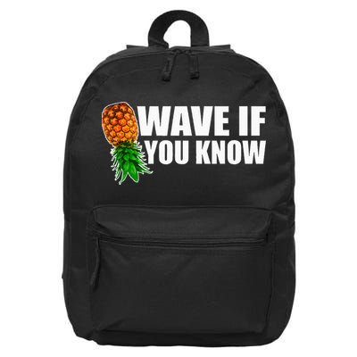 Wave If You Know. Upside Down Pineapple 16 in Basic Backpack