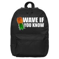 Wave If You Know. Upside Down Pineapple 16 in Basic Backpack