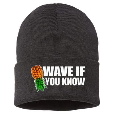Wave If You Know. Upside Down Pineapple Sustainable Knit Beanie