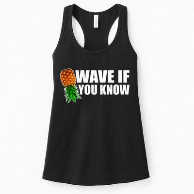 Wave If You Know. Upside Down Pineapple Womens Tank Top