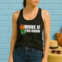 Wave If You Know. Upside Down Pineapple Womens Tank Top