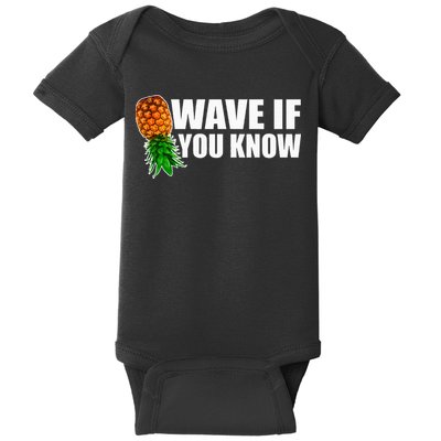 Wave If You Know. Upside Down Pineapple Baby Bodysuit
