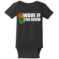 Wave If You Know. Upside Down Pineapple Baby Bodysuit
